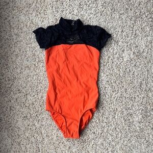 Orange and Black leotard